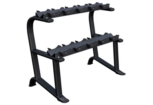 GORILLA SPORTS Kurzhantelständer - 2 Ebenen für bis zu 250 kg - Kurzhantelständer für Home-Gym und Fitnessstudios, bietet Platz für 10 Kurzhanteln und sorgt für Ordnung beim Training. Robuste Stahlkonstruktion, platzsparend und einfach aufzubauen.