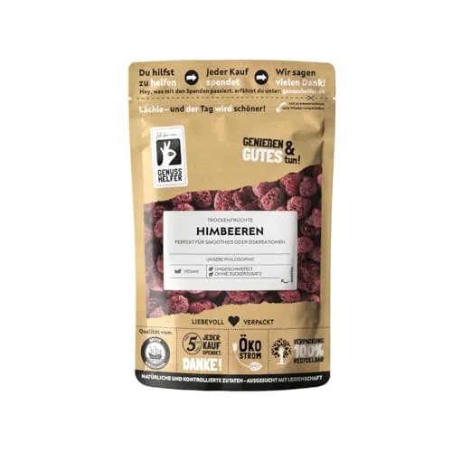 Bremer Gewürzhandel Himbeeren, getrocknet, ganz, Trockenfrüchte ungeschwefelt & unbestrahlt, 100g