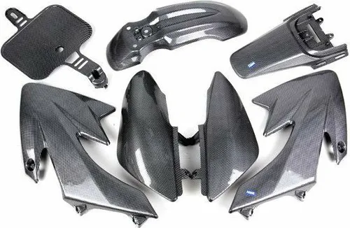 Verkleidungs SET Carbon Style Typ 1 Dirt Bike Pit Bike HMParts
