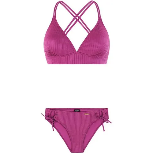 Protest Damen Triangel-Bikini PRTCosta L/40 - Stylischer Triangel-Bikini mit Quickdry-Cups für schnelles Trocknen und abnehmbaren Schaumstoffcups für zusätzlichen Halt. Hergestellt aus recyceltem Material, ideal für nachhaltige Mode. Perfekt für den Strand oder Pool.