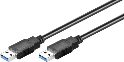 USB3.0 A-A 0.5m M-M Schwarz Dreifach geschirmt