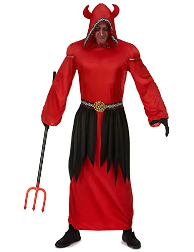 DEGUISE TOI Langes Teufelkostüm für Herren - Rot