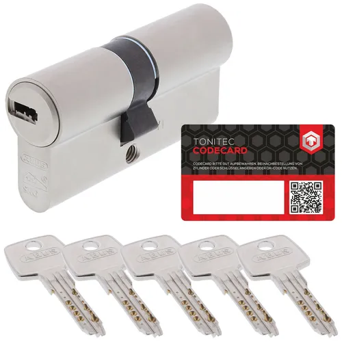 ABUS EC550 Schließzylinder 40/40 mm verschiedenschließend 5 Schlüssel + Codecard