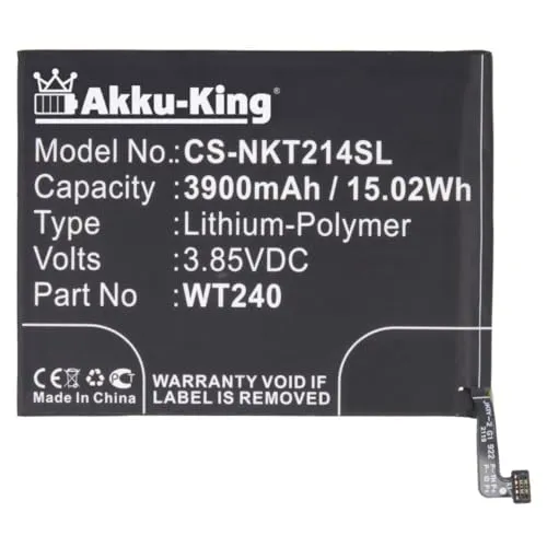 Akku kompatibel mit Nokia WT240 - Li-Polymer 3900mAh - für 2.3, 2.3 LTE, TA-1214