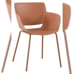 CLP Stuhl Alpena I Wetterfester Outdoorstuhl in Terracotta in rot von CLP