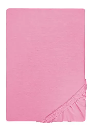 biberna Jersey-Spannbetttuch 0077155 pink 1x 140x200 cm - 160x200 cm
