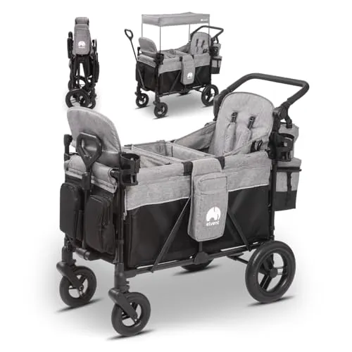 elvent® ComfortPlus 2 Sitzer Bollerwagen in grau von elvent