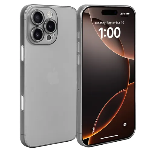 Ultra Slim Case für iPhone 16 Pro Max 6,9 Fein Matt Schutz Hülle Skin Cover Grau