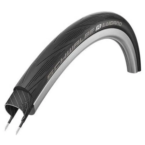 Schwalbe Lugano II Endurance Drahtreifen 25-622 (700x25C) R-Guard - Fahrradreifen mit R-Guard Pannenschutz für maximale Sicherheit und Langlebigkeit auf der Straße.