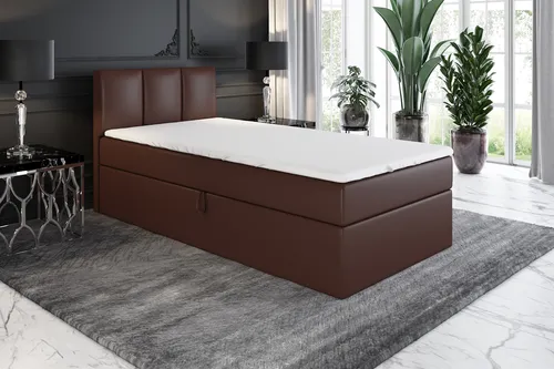 Boxspringbett NASI 80x200 cm (Links) mit Bettkästen und Bonell-Matratze