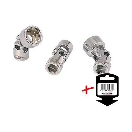 3/8 Zoll CHROMEplus Sechskant-Stecknuss mit Gelenk 16mm auf Hänger 911.3847-E