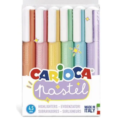 Carioca Textmarker Pastell 6 Farben (6 x) (346048)