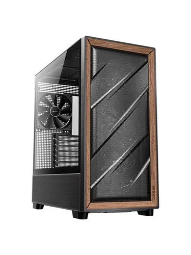 Antec Flux Midi Tower schwarz - Hochwertiges PC-Gehäuse - PC-Gehäuse mit einzigartigem Entlüftungsdesign und Unterstützung für bis zu 9 Lüfter. Ideal für Gaming-Setups und leistungsstarke Kühlung.