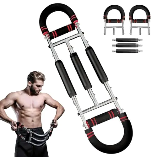 Twister Armtrainer,Armtrainer FüR Zuhause， 40–200 Lb Verstellbares BrusttrainingsgeräT, Armtrainer, Twister-Armtrainer, Tragbare Power-Twister-Stange, Abnehmbares Design, Fitness üBe (ROT 100kg)