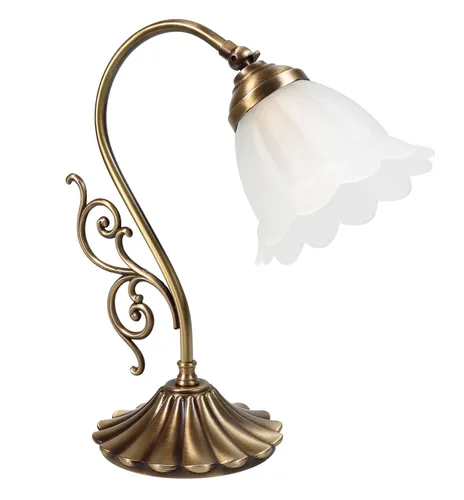 Edle Tischleuchte Im Jugendstil Bronze Messingfuß Nachttischlampe Premium