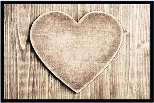 matches21 HOME & HOBBY Fußmatte Türmatte Landhaus Holz-Optik in 40x60 cm als Fussabtreter, rechteckig, Höhe: 5 mm, Rutschfester Türvorleger für innen als waschbare Schmutzfangmatte