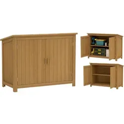 Outsunny wetterfestes Gerätehaus mit Pultdach