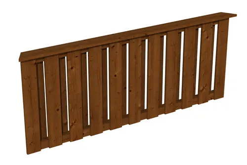 Skanholz Brüstungsgeländer Deckelschalung, 180 cm Länge, 84 cm Höhe