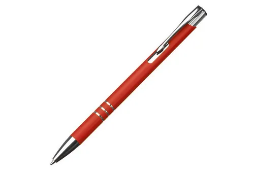Easy Gifts Kugelschreiber Schlanker Kugelschreiber / aus Metall / Farbe: rot