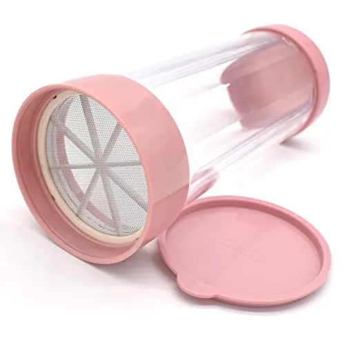 Yueser Puderzuckerstreuer - Mehlsieb mit patentiertem Design, luftdicht und ideal zum Backen und Dekorieren von Desserts, schützt Pulver vor Feuchtigkeit und Staub.
