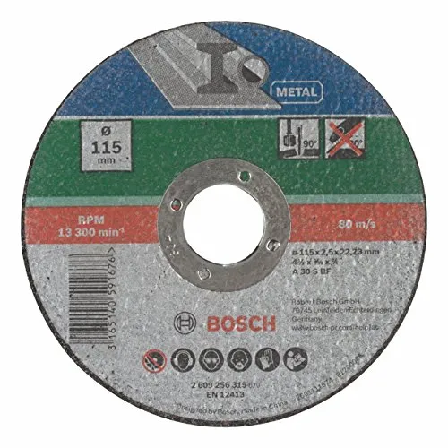 Bosch Home and Garden 2609256315 DIY Trennscheibe Metall 115 mm x 2.5 mm gerade