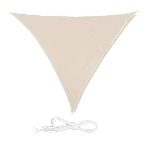 relaxdays Sonnensegel Dreieck beige, 3 x 3 x 3 m