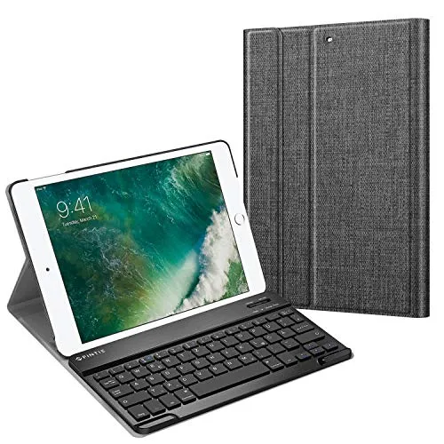 Fintie Tastatur Hülle für iPad 9.7 Zoll - Ultradünn & Leicht mit Abnehmbarer Bluetooth Tastatur - Tastatur Hülle für iPad 9.7 Zoll und iPad Air, bietet Schutz und eine abnehmbare Bluetooth-Tastatur für komfortables Tippen bis zu 10 Meter Reichweite.