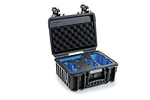 B&W Transportkoffer Outdoor für DJI Mavic Air 2 - Gehäuse & Taschen für Kameras - Wasserdichter und staubdichter Koffer, der deine Drohne und Zubehör sicher transportiert, ideal für Outdoor-Abenteuer und extreme Temperaturen.