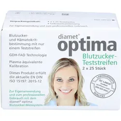 Diamet optima Blutzucker Teststreifen 2in1 2X25 St