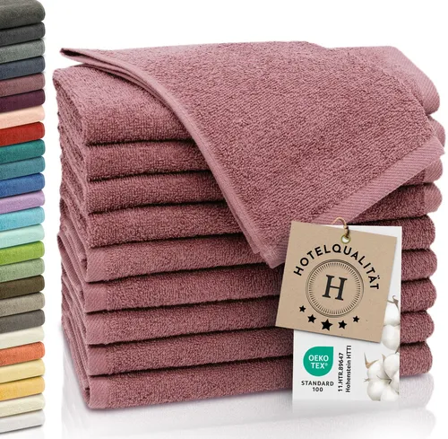 ZOLLNER Gästehandtücher, Walkfrottier (10-St) in pink von Zollner