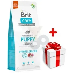 BRIT CARE Hypoallergenic Puppy Lamb 12kg - Überraschung für den Hund - Hypoallergenes Hundefutter für Welpen, mit Lamm und Reis für eine gesunde Entwicklung. Ideal für alle Rassen von 4 Wochen bis 12 Monate.