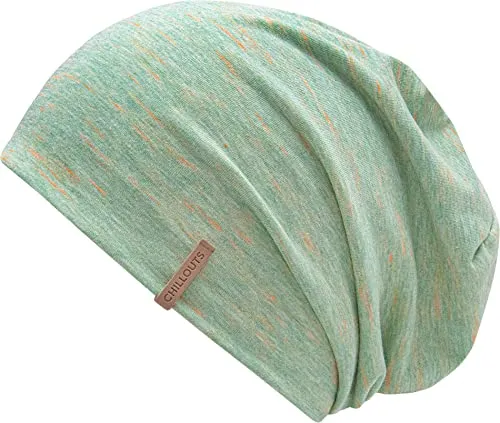 CHILLOUTS Unisex Memphis Hat Longbeanie, Turquoise/Orange, Einheitsgröße EU