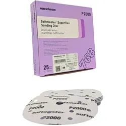 Sandwox Schleifscheiben Ø 150 mm, Korn 2000 – Ideal für Exzenterschleifer - Hochwertige Schleifscheiben für Holz, Metall und Lack mit Anti-Verstopfungs-Technologie für längere Standzeiten und perfekte Schleifergebnisse. 25 Stück, 15-Loch, für vielseitigen Einsatz im Hand- und Maschinenschliff.