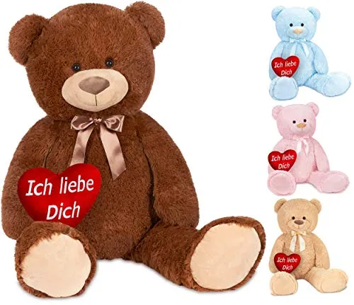 BRUBAKER XXL Teddybär 100 cm mit Herz