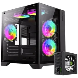GAMEMAX Infinity Mini BK Gaming-Gehäuse mit Netzteil 400W