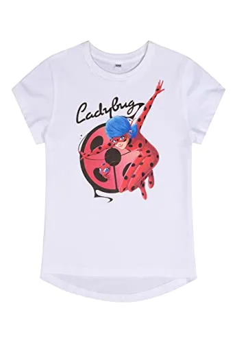 Miraculous Ladybug Kinder Mädchen T-Shirt Kurzarm (as3, Numeric, Numeric_110, Numeric_116, Regular)
