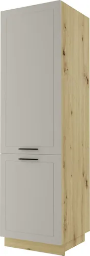 Feldmann-Wohnen Geschirrschrank, Creme, Eiche Artisan - Ein eleganter Küchenschrank mit 5 Fächern und Soft-Close-Funktion. Ideal zur Erweiterung Ihrer Küchenzeile. Verfügbar in verschiedenen Farbausführungen für individuelle Gestaltung.