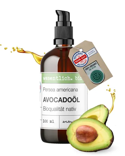Avocadoöl BIO kaltgepresst 100ml (Persea Gratissima) von wesentlich.