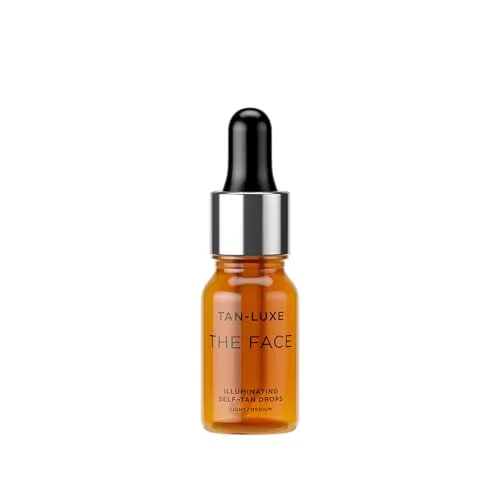 Tan Luxe THE FACE Selbstbräuner-Tropfen, mittel, Bräunungstropfen zur Hautpflege für individuelle Gesichtsbräunung, tierversuchsfrei und vegan, 10 ml