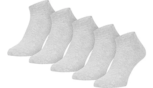 Ladeheid Damen und Herren 5er 10er Pack Sneaker Socken AT004 (Grau (5 Pack), 35-38)