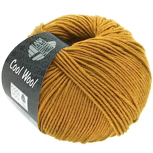 LANA GROSSA Cool Wool Uni - Extrafeine Merinowolle 50g, waschmaschinenfest und filzfrei für kreative Strickprojekte