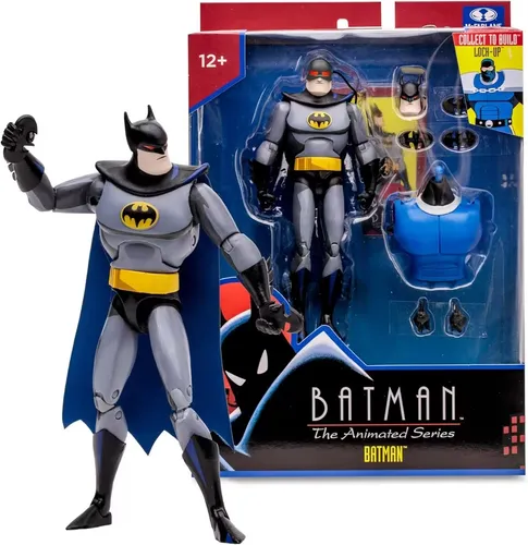 McFarlane Toys Actionfigur Batman The Animated Series - Actionfigur im ikonischen Animationsstil, detailreich und ideal für Sammler und Fans der 90er-Serie. Bewegliche Gelenke und Zubehör für das Collect-to-Build Set.