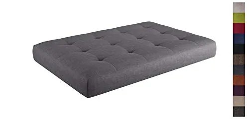 sunnypillow Palettenkissen Palettenauflage 120x80cm Silver - Gartenmöbel-Kissen, bequem und langlebig, ideal für die Umgestaltung von Europaletten in gemütliche Sitzmöbel für Innen- und Außenbereiche.