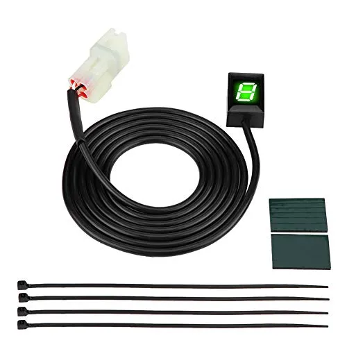 Jadeshay Ganganzeige Motorrad 6-Gang Motorrad Ganganzeige Speed Gear Digitalanzeige für ER-6F, Schalthebel-Anzeige mit LED-Anzeige