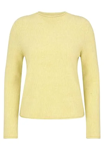 Cartoon Damen Strickpullover mit Stehkragen 36, Muted Lime - Modischer Pullover für Damen im Relaxed Fit, aus weichem Melange-Strick, ideal für einen lässigen Look und angenehmen Tragekomfort.