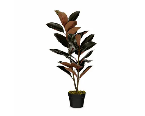 Kunstpflanze Mica Decorations Gummibaum – H90 x Ø70 cm – Rot - Gestalte dein Zuhause mit der stilvollen Gummibaum-Kunstpflanze von Mica Decorations. Ideal für eine warme Atmosphäre, pflegeleicht und langlebig.