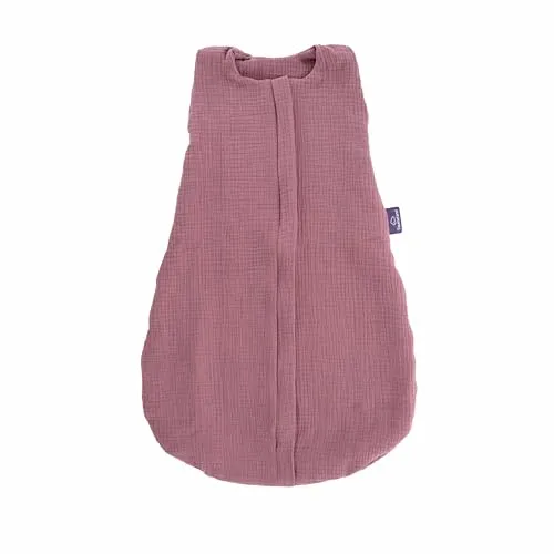 Träumeland Babyschlafsack aus Baumwollmusselin - Leichter Sommerschlafsack in trendigen Farben, ideal für warme Nächte. Mit Belüftungsschlitz und sicherem Reißverschluss für optimalen Komfort und Sicherheit.