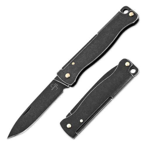 BÖKER PLUS® Atlas Mini Dark Taschenmesser 12C27 Slipjoint Schwarz EDC - 01BP0025