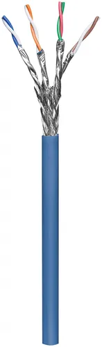 Goobay CAT 6a Netzwerkkabel 50 m, S/FTP, Grau - Netzwerkkabel für höchste Übertragungsgeschwindigkeiten bis 500 MHz, ideal für Home- und Small Office-Anwendungen. Doppelt geschirmt für stabile Verbindungen.