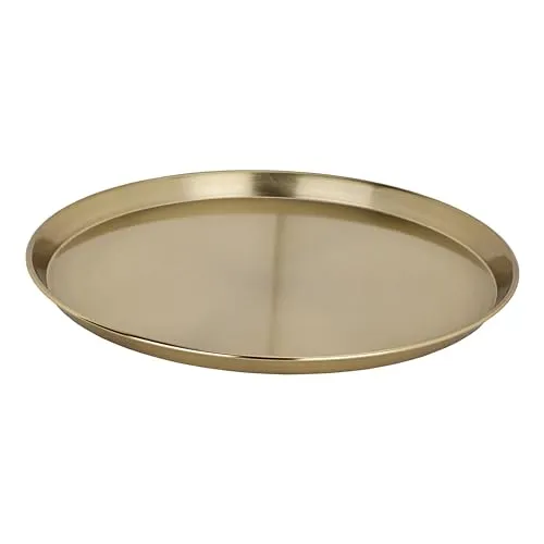 EGLO Living Tablett Forleyet, runder Dekoteller aus Aluminium in Messing